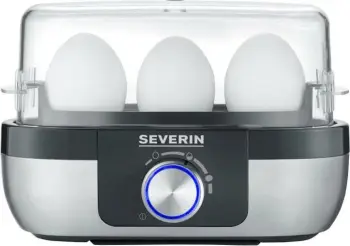 zjerëse vezësh Severin EK 3163, 3 vezë, çelik inoksi, e zezë