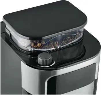 Aparat kafeje Severin KA 4814, rezervuar uji 1 L, për kokrra kafeje me mulli të integruar, inox/zi