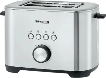 Toster Severin AT 2620, 800W, dy slota, ngjyrë argjendi