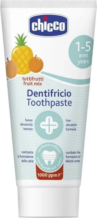 Pasta për dhëmbë për fëmijë Chicco me shije multi-frutash, 50ml - 1