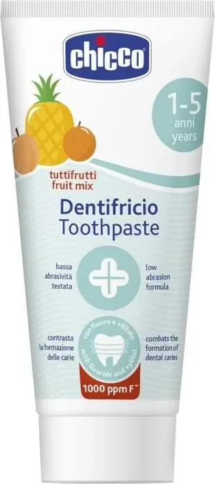 Pasta për dhëmbë për fëmijë Chicco me shije multi-frutash, 50ml