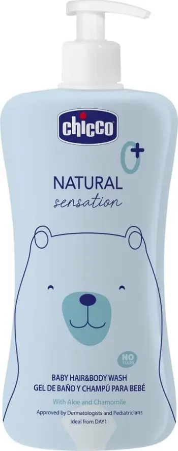 Shampo dhe xhel dushi për fëmijë Chicco Natural Sensation, 500ml