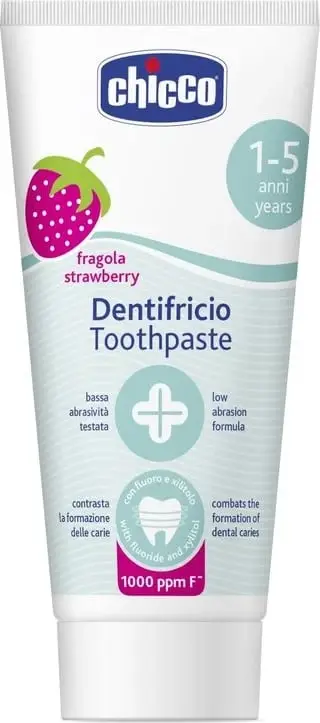 Pastë dhëmbësh fëmijësh Chicco Strawberry, me fluor, 50ml