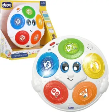 Lodër interaktive muzike Chicco Harry Drum, 50 melodi, me drita, shumëngjyrëshe