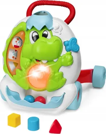 Ecëse për fëmijë Chicco Dino Walker, qendër loje interaktive, efekte zanore dhe me drita, shumëngjyrëshe