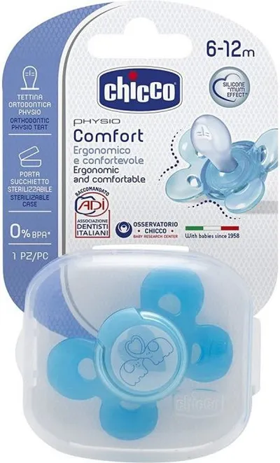 Biberon Chicco Physio Comfort 06-12M +, i kaltër - 1