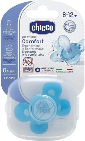 Biberon Chicco Physio Comfort 06-12M +, i kaltër