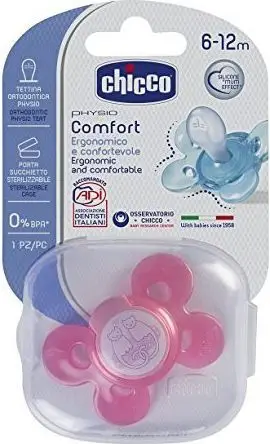 Qetësues për bebe Chicco Physio Comfort, 6-12m, rozë