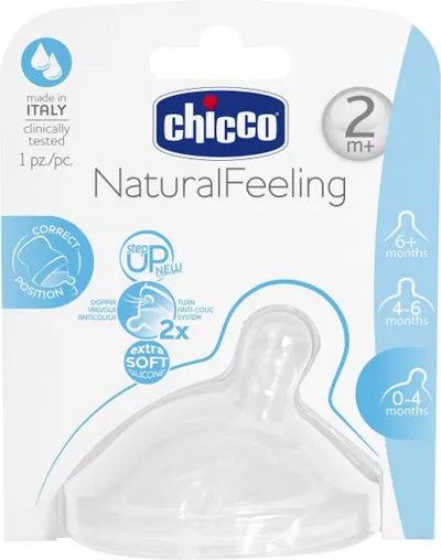 Memë Chicco NaturalFeeling (810231), 2+ muajsh, 1 copë, transparente - 1