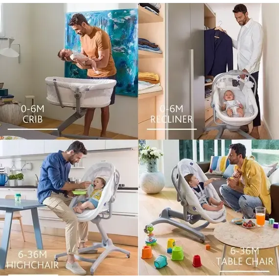 Krevat Chicco Baby Hug 4në1, bezhë - 7
