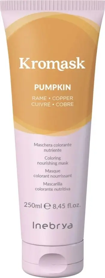 Maskë me ngjyrë për flokë Inebrya Kromask, Pumpkin, 250 ml