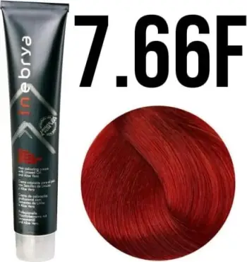 Ngjyrë për flokë Inebrya 7/66F, bionde/kuqe e zjarrtë, 100 ml