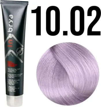 Ngjyrë për flokë Inebrya 10/02, platinë/vjollcë në pastel, 100 ml