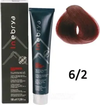 Ngjyrë për flokë Inebrya 6/2, bionde/vjollcë, 100ml
