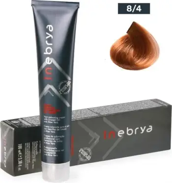 Ngjyrë për flokë Inebrya 8/4, bionde/bakër, 100 ml