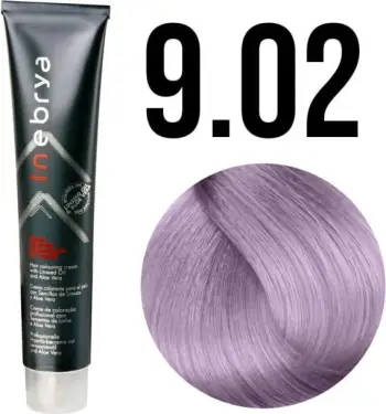 Ngjyrë për flokë Inebrya 9/02, bionde/vjollcë/pastel, 100 ml