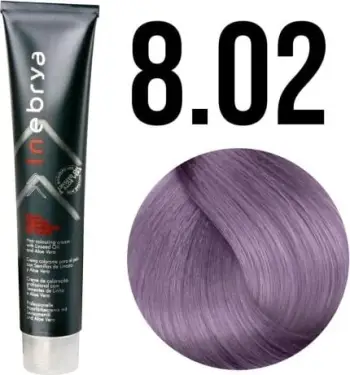 Ngjyrë për flokë Inebrya 8/02, vjollcë pastel, 100 ml