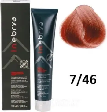 Ngjyrë për flokë Inebrya 7/46, bionde bakër, 100 ml