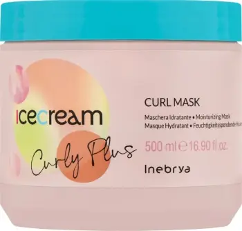 Maskë për flokë kaçurrela Inebrya Ice Cream Curly Plus, 500 ml