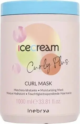 Maskë për flokë Inebrya Ice Cream, Curly Plus, 1000 ml
