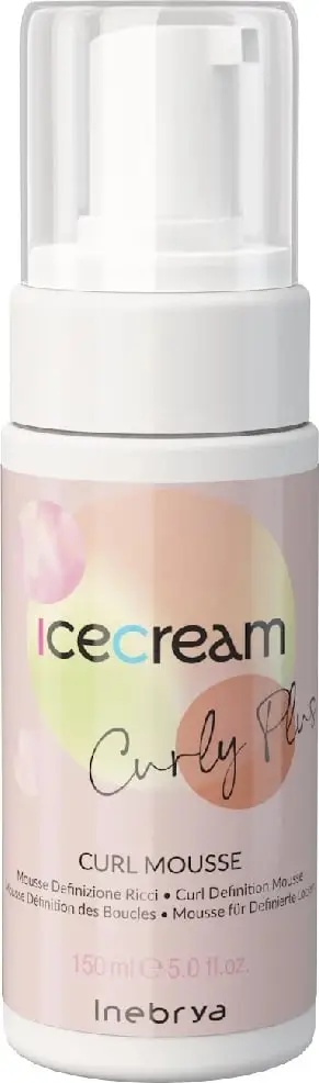 Shkumë për dredha Inebrya Ice Cream Curly Plus, 150 ml