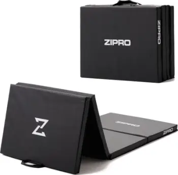 Shtresë e palosshme fitnesi Zipro, 180×60×4cm, e zezë