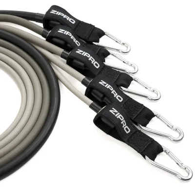 Set tuba rezistence fitnesi Zipro, të hirta - 3