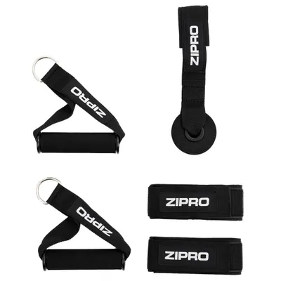 Set tuba rezistence fitnesi Zipro, të hirta - 4
