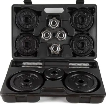 Set i peshave të dorës Zipro Dumbbell, 12 pjesë, të zeza