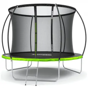 Trampolinë me rrjetë Zipro Jump Pro Premium 10FT, 312cm, e zezë/gjelbër