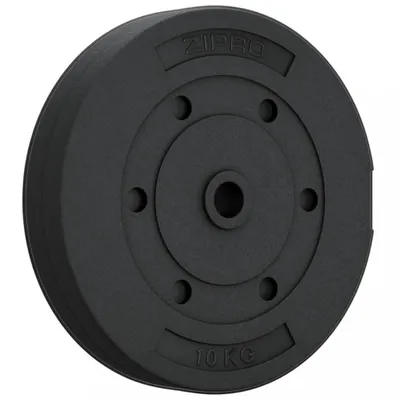 Peshë fitnesi Zipro, 10 kg, e zezë - 1