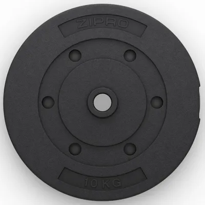 Peshë fitnesi Zipro, 10 kg, e zezë - 2
