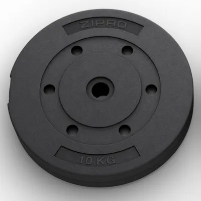 Peshë fitnesi Zipro, 10 kg, e zezë - 5