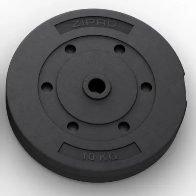 Peshë fitnesi Zipro, 10 kg, e zezë - 6