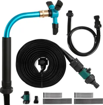 Set sprinkler për trampolinë Zipro 2 in 1, shatërvan rrotullues, zorrë me rrjedhë vazhdueshme