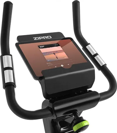Biçikletë elektro-magnetike për ushtrime Zipro Rook, iConsole +, e hirtë / gjelbër - 12