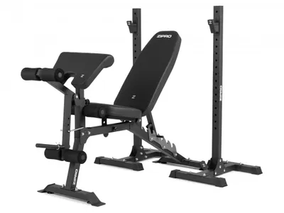 Stol fitnesi me mbajtëse Zipro Superset, 270kg, 164 x 56 x 116cm, i zi - 1