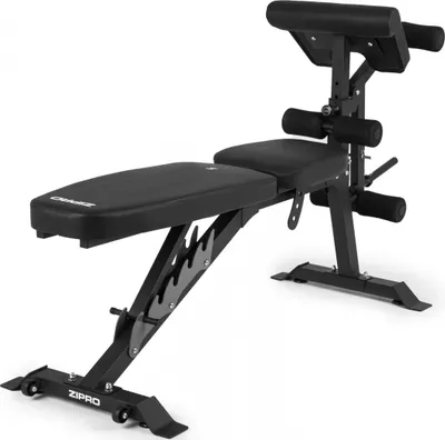 Stol fitnesi me mbajtëse Zipro Superset, 270kg, 164 x 56 x 116cm, i zi - 12