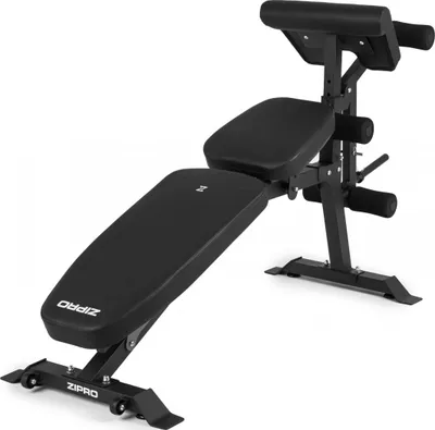 Stol fitnesi me mbajtëse Zipro Superset, 270kg, 164 x 56 x 116cm, i zi - 14
