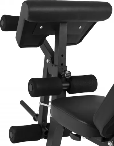 Stol fitnesi me mbajtëse Zipro Superset, 270kg, 164 x 56 x 116cm, i zi - 6