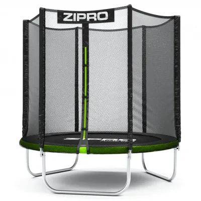 Trampolinë me rrjetë të jashtme Zipro Jump Pro, 183 cm, e zezë - 1