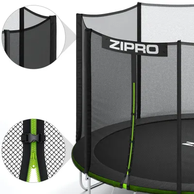 Trampolinë me rrjetë të jashtme Zipro Jump Pro, 183 cm, e zezë - 4