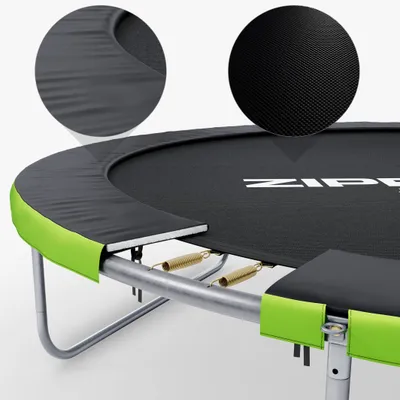 Trampolinë me rrjetë të jashtme Zipro Jump Pro, 183 cm, e zezë - 6