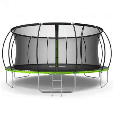 Trampolinë me rrjetë të brendshme Zipro Jump Pro, 496 cm, e zezë - 1
