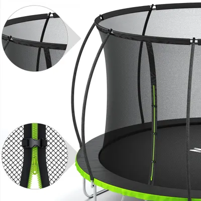 Trampolinë me rrjetë të brendshme Zipro Jump Pro, 496 cm, e zezë - 4