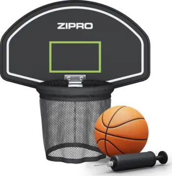 Set basketbolli për trampolinë Zipro ZIPRO, panel me kosh, top me pompë, shumëngjyrësh