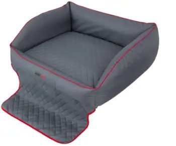 Shtrat makine për qen Hobbydog Royal Trunk R3, për bagazh, cordura rezistente, grafit