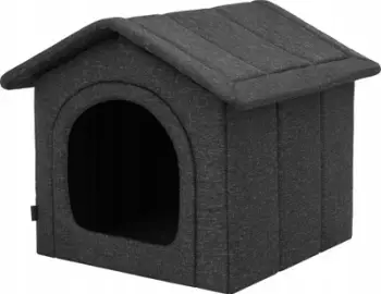 Shtëpi për kafshë Hobbydog R2 House Ekolen, material EKOLEN, e zezë