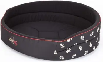 Shtrat qeni Hobbydog Foam Bed R9, codura, me shkumë, i zi me putra