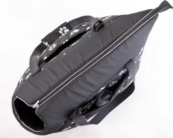 Çantë transporti për kafshë Hobbydog R3, material rezistent, e larshme 30°C, ngjyrë grafit me putra
